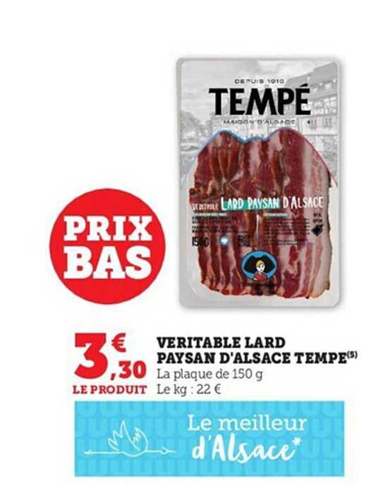 véritable lard paysan d'alsace tempé