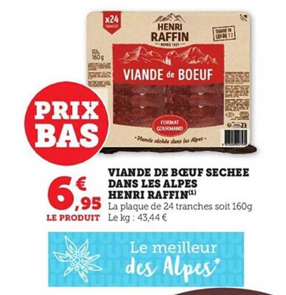 viande de bœuf séchée dans les alpes henri raffin