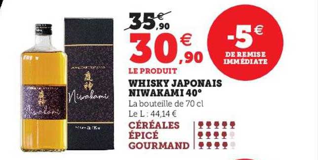 whisky japonais niwakami 40°
