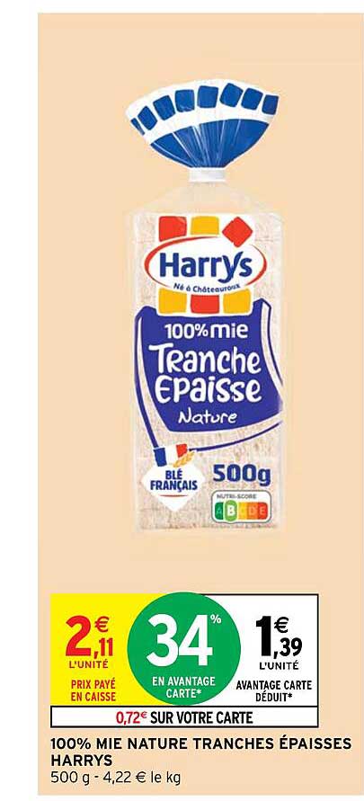 100% Mie Nature Tranches épaisses Harrys