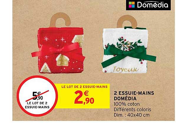 2 essuie-mains domédia