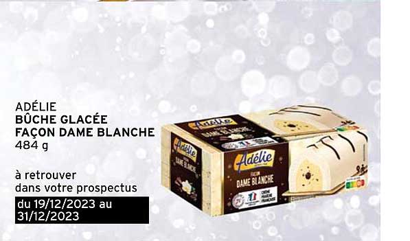adélie bûche glacée façon dame blanche