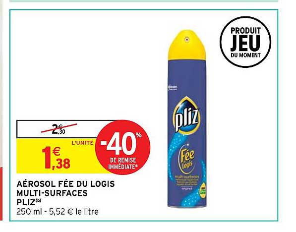 aérosol fée du logis multi-surfaces pliz
