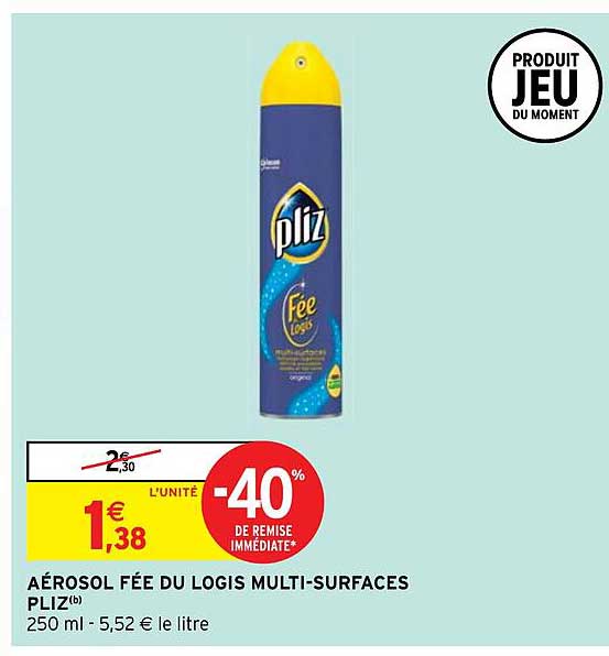 aérosol fée du logis multi-surfaces pliz
