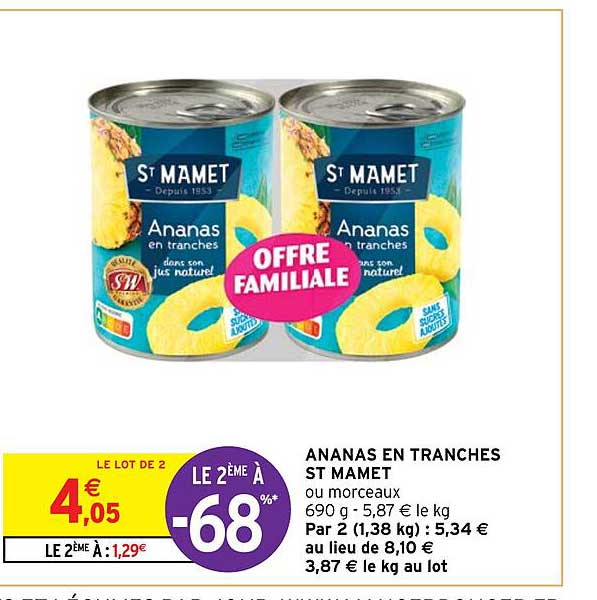 Ananas En Tranches St Mamet
