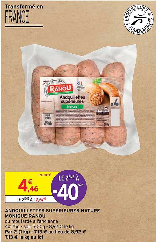 andouillettes supérieures nature monique ranou