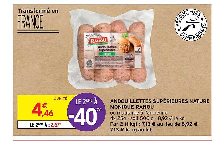 andouillettes supérieures nature monique ranou