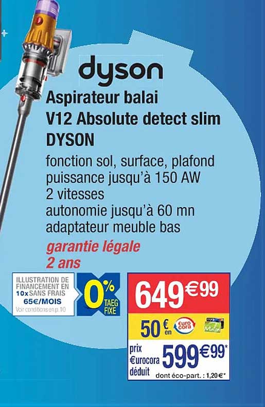 aspirateur balai v12 absolute detect slim dyson