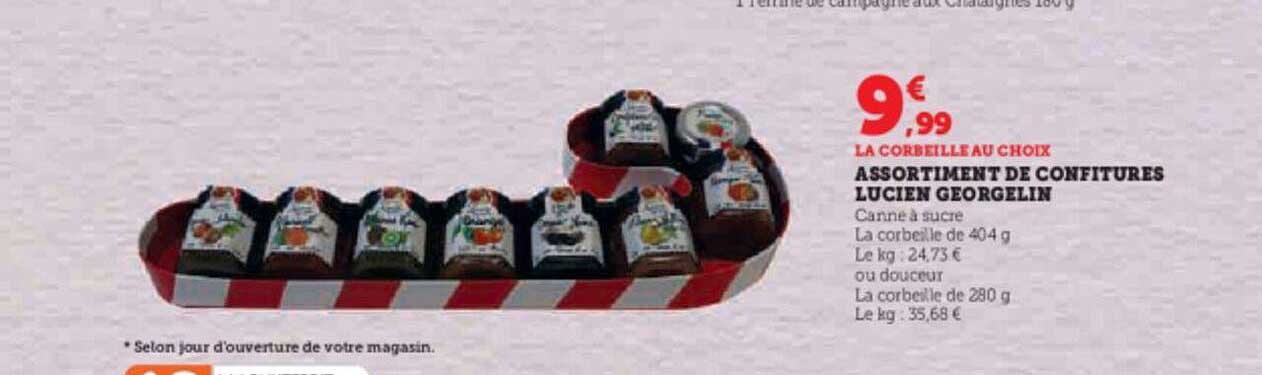 assortiment de confitures lucien georgelin