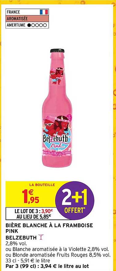 Bière Blanche à La Framboise Pink Belzebuth