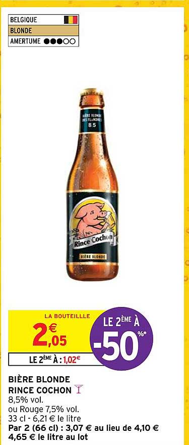 bière blonde rince cochon