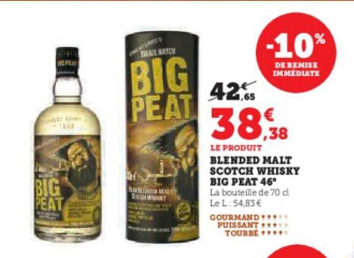 blended malt scotch whisky big peat 46°