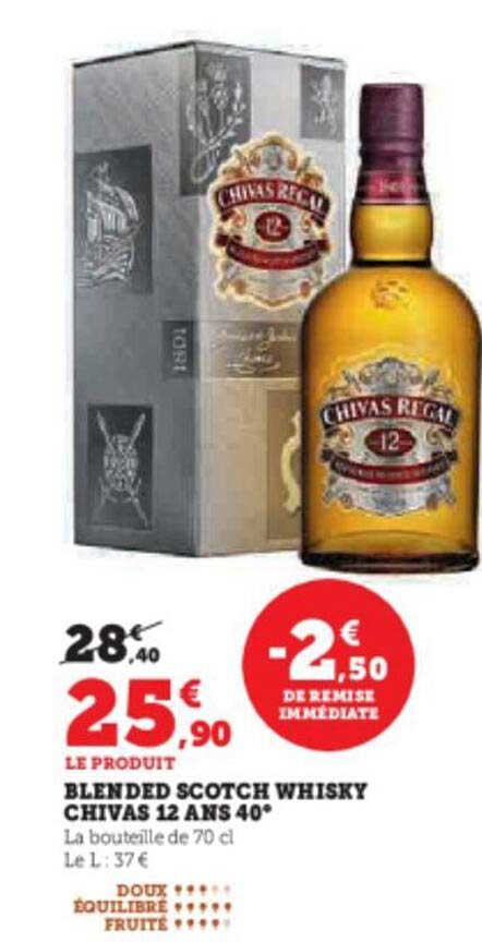 blended scotch whisky chivas 12 ans 40°
