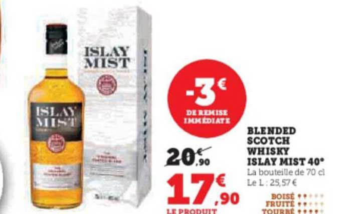 blended scotch whisky islay mist 40°