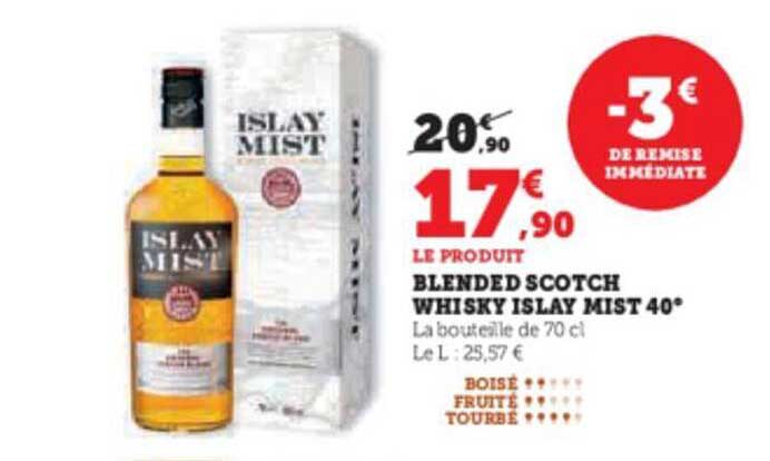 blended scotch whisky islay mist 40°