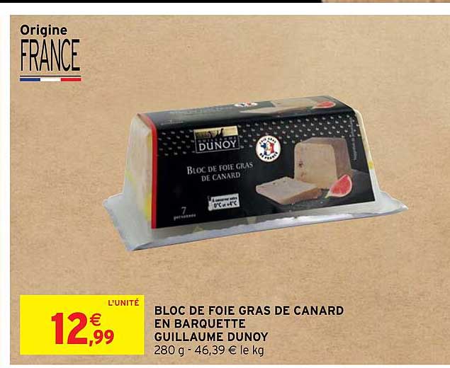 bloc de foie gras de canard en barquette guillaume dunoy