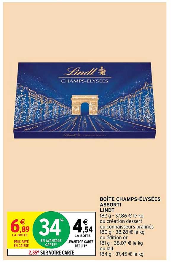 boîte champs-élysées assorti lindt