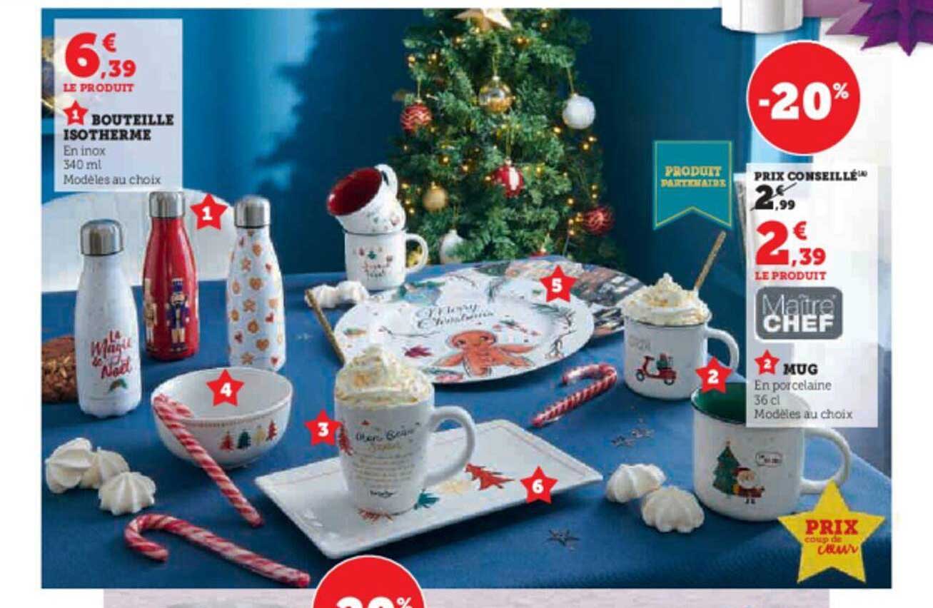 bouteille isotherme, mug maître chef