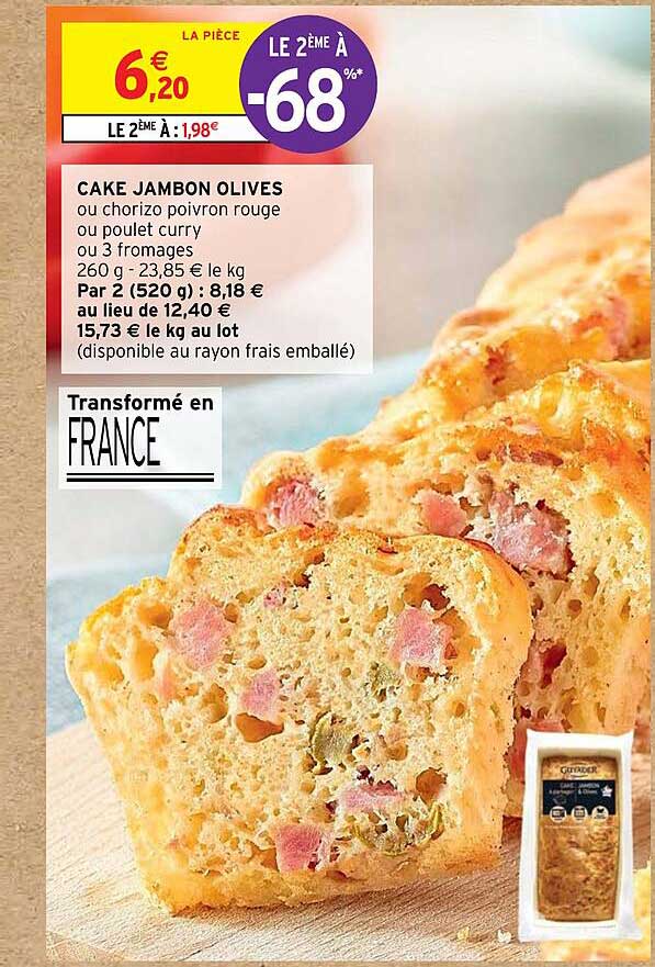 Cake Jambon Olives