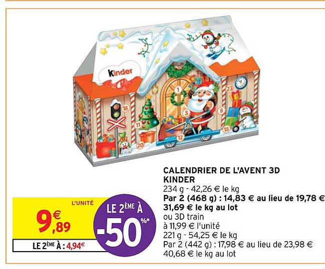 Calendrier De L'avent 3d Kinder
