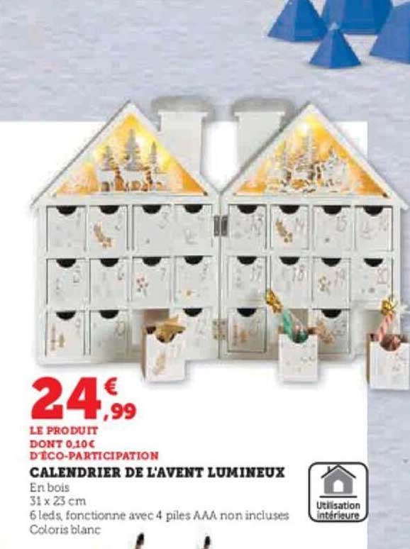 calendrier de l'avent lumineux