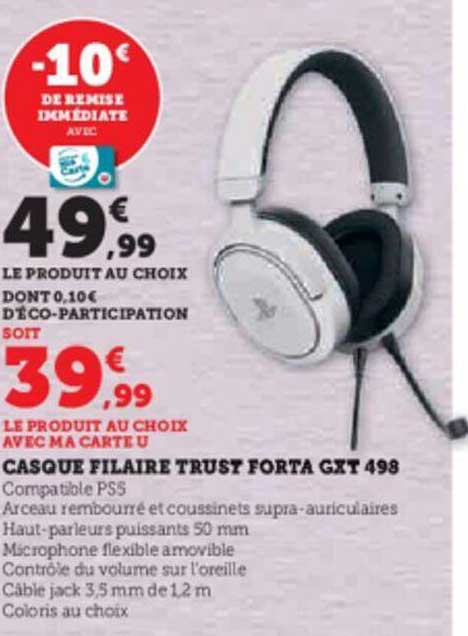 casque filaire trust forta gxt 498