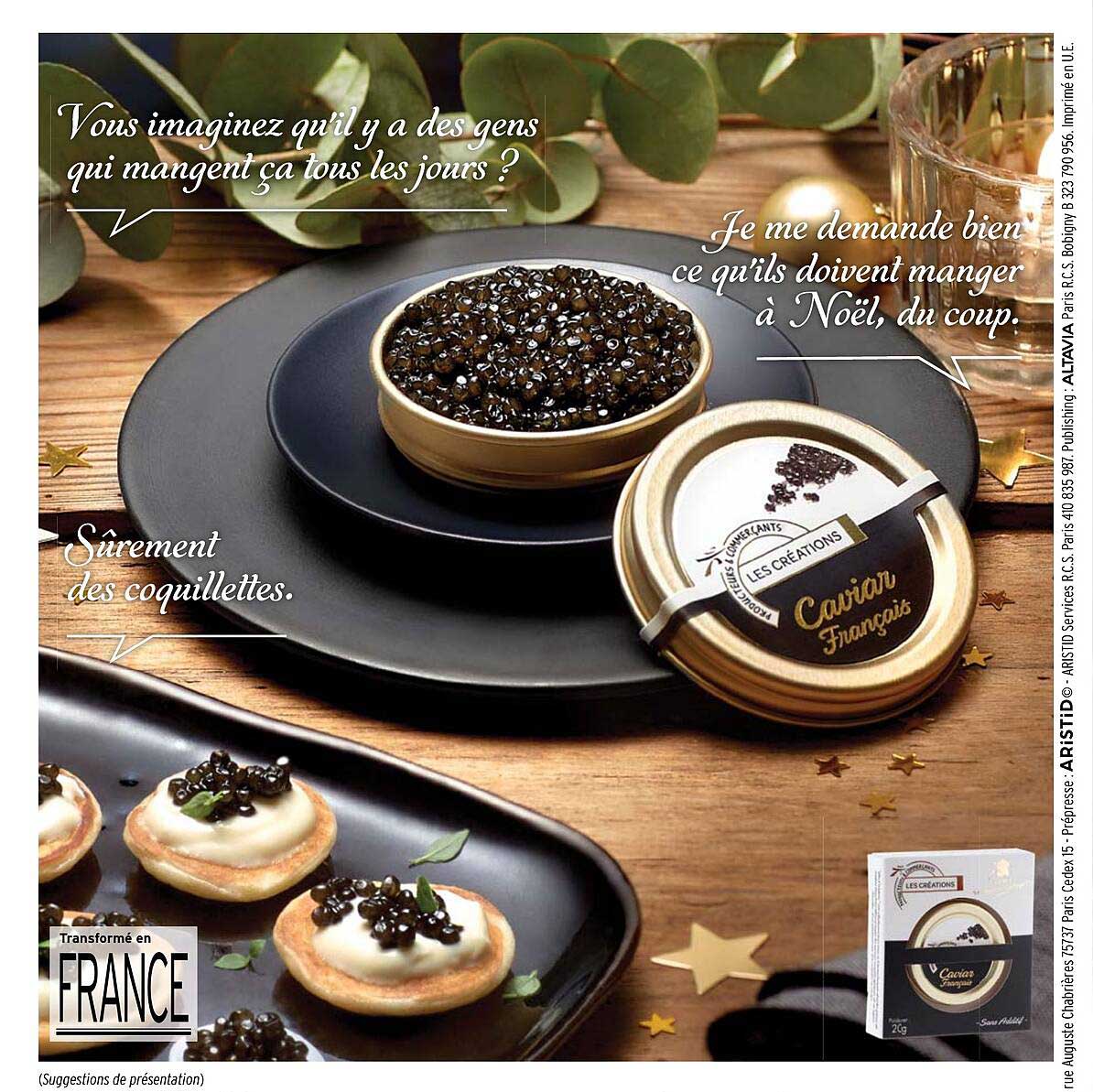 caviar français les créations