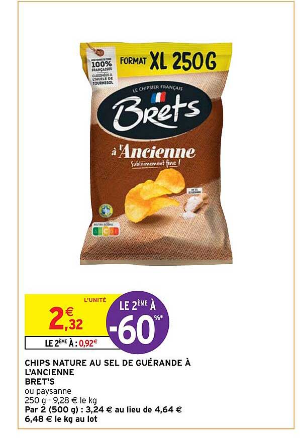 Chips Nature Au Sel De Guérande à L'ancienne Bret's