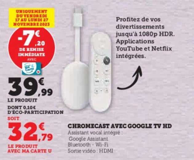 Chromecast Avec Google Tv Hd