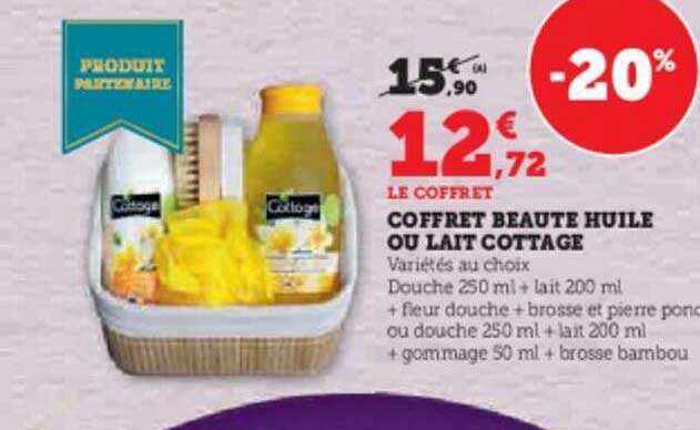 Coffret Beauté Huile Ou Lait Cottage