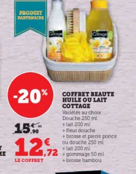 Coffret Beauté Huile Ou Lait Cottage