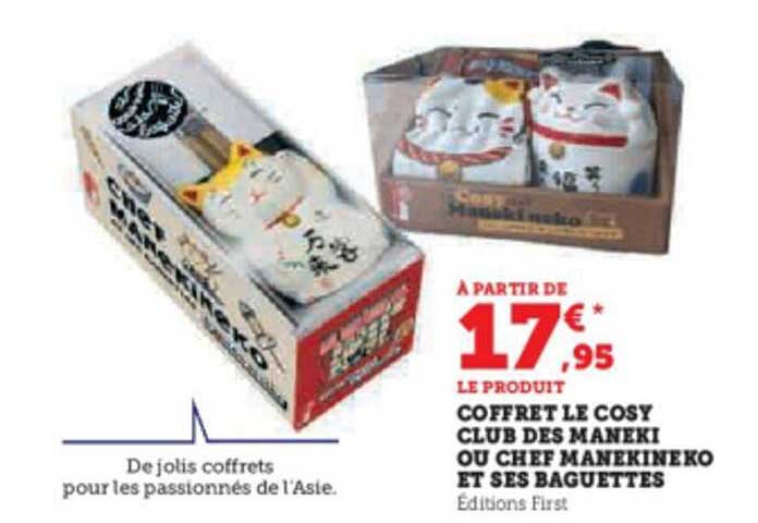 coffret de cosy club des maneki ou chef manekineko et ses baguettes