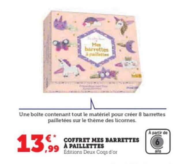 coffret mes barrettes à paillettes