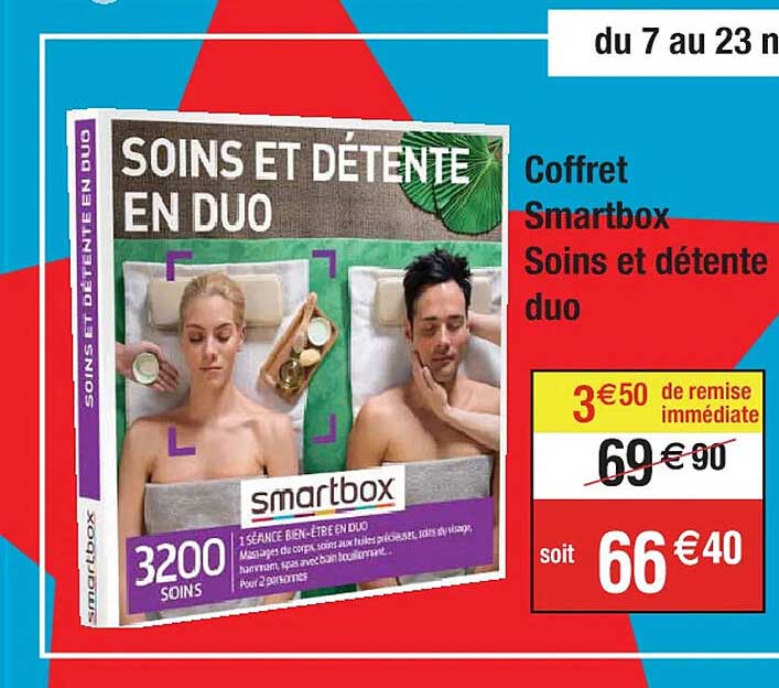 coffret smartbox soins et détente duo