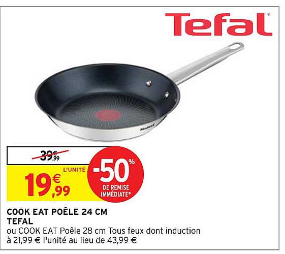 cook eat poêle 24 cm tefal