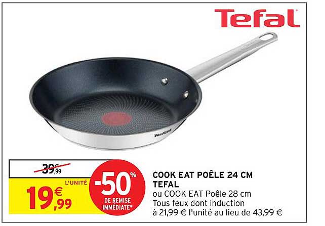 cook eat poêle 24 cm tefal