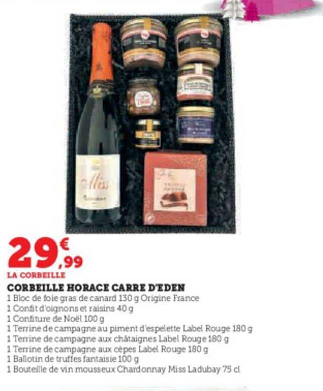 corbeille horace carré d'eden