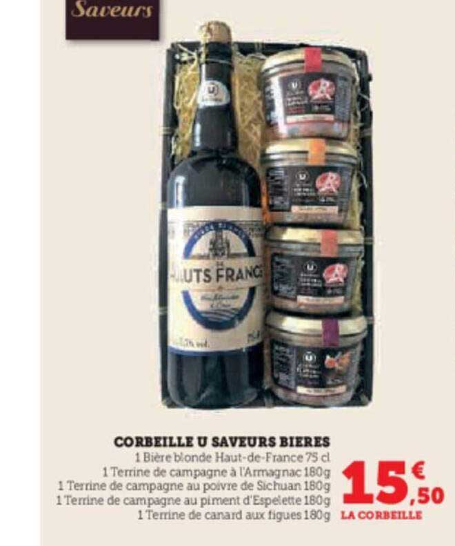 Corbeille U Saveurs Bières