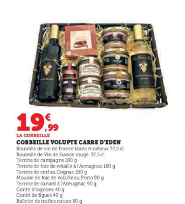 corbeille volupte carré d'eden