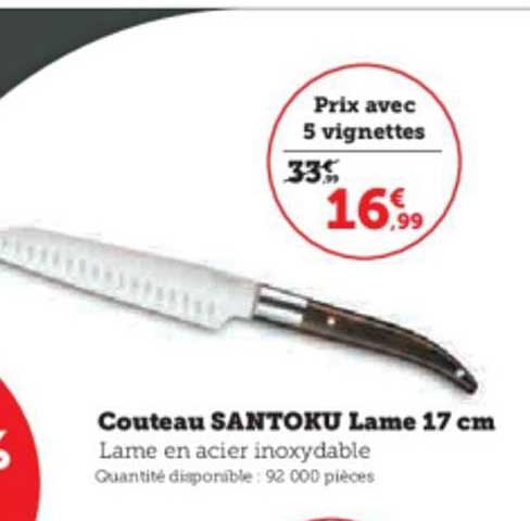 Couteau Santoku Lame 17 Cm
