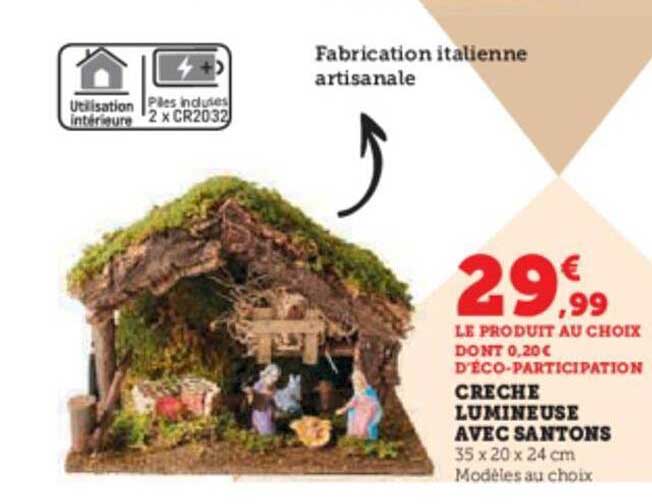 Crèche Lumineuse Avec Santons