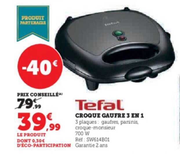 Croque Gaufre 3 En 1 Tefal