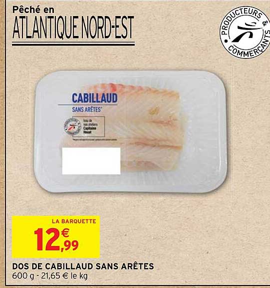 Dos De Cabillaud Sans Arêtes