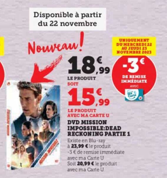 dvd mission impossible : dead reckoning partie 1