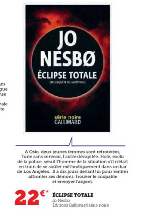 éclipse totale - jo nesbo
