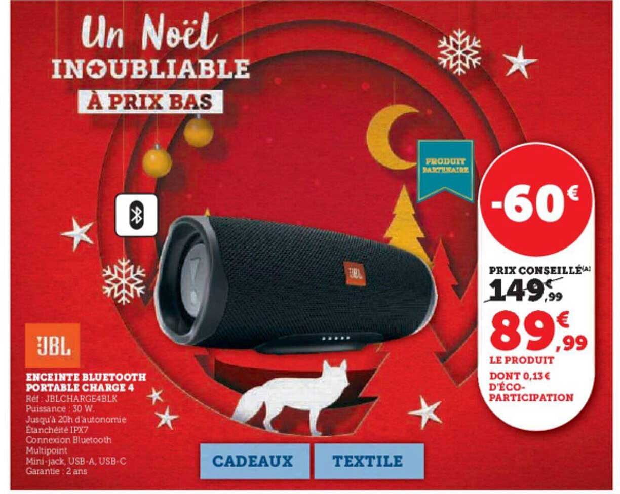 Enceinte Bluetooth Portable Charge 4 Jbl