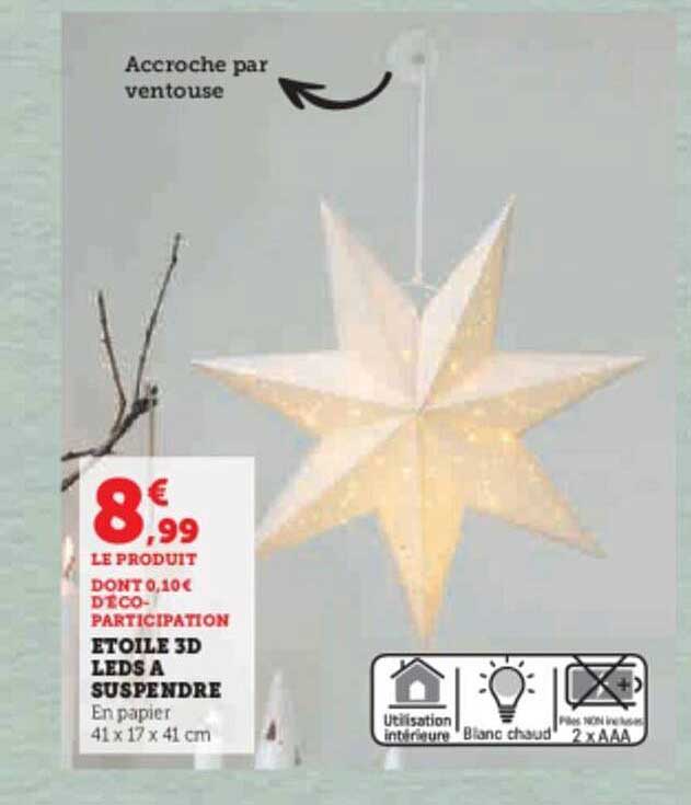 étoile Led Leds à Suspendre