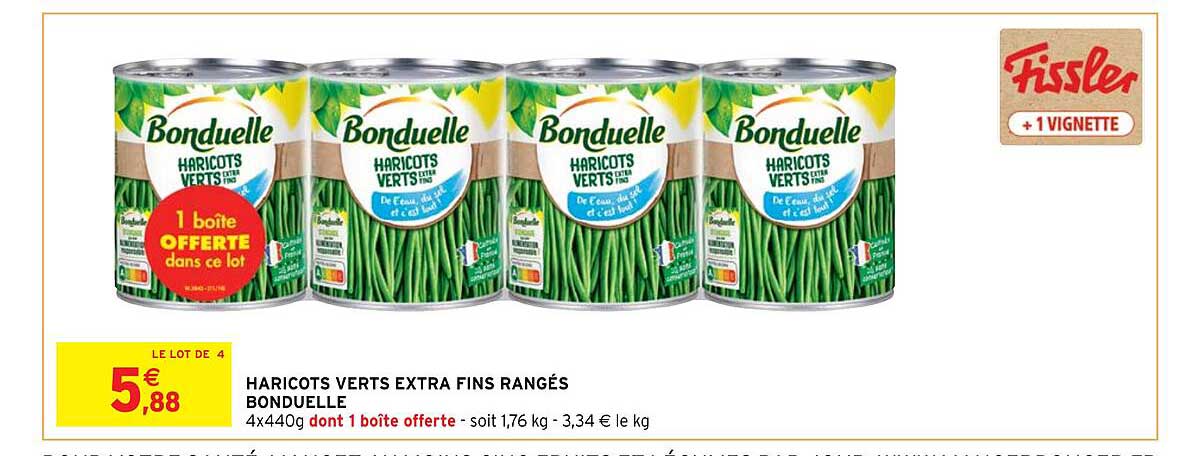 Haricots Verts Extra Fins Rangés Bonduelle