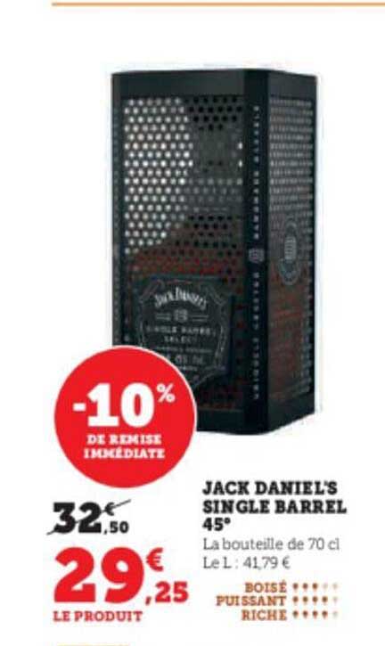 jack daniel's single barrel 45°