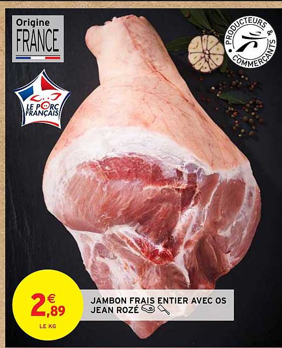 jambon frais entier avec os jean rozé